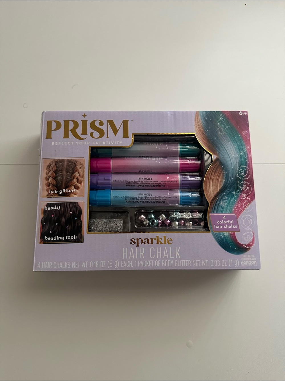 PRISM Sparkle Hair Chalk - Pink, Purple, Teal, Blue Set